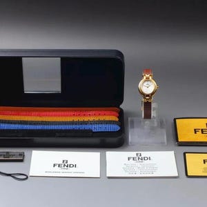 Fendi womens watch interchanging strap authentic