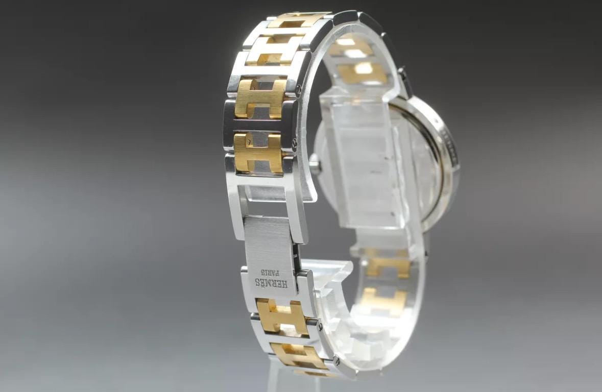 Hermès Two-Tone Gold and Silver Womens Dress Watch Hermès Cut watch, Large model, 36 mm | Hermès USA main image 3