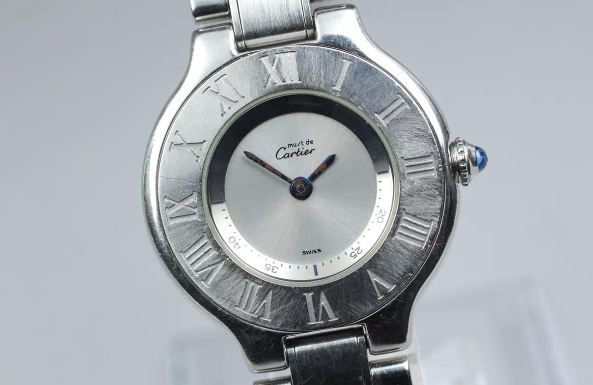 Cartier Vintage Must De Silver 21 Womens Watch Authentic Pre  display picture 1