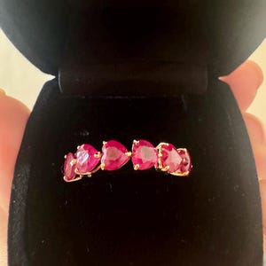 18k gold womens ring Ruby birthstone authentic new