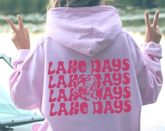 Lake Days Hoodie y2k Hoodie Lake Days Sweatshirt Vacation Cool Summer Hoodie Lake Life Hoodie Warm Summer Hoodie Bathing Suit Cover Ups