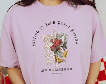 Shakespeare Shirt Poet Shirt Romeo and Juliet Shirt Dark Academia Shirt Shakespeare Gifts Shakespeare Quote Light Academia Shirt Moth Tshirt