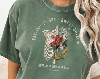 Shakespeare Shirt Poet Shirt Romeo and Juliet Shirt Dark Academia Shirt Shakespeare Gifts Shakespeare Quote Light Academia Shirt Moth Tshirt