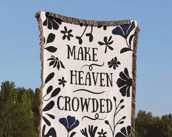 Religious Woven Blanket Christian Tapestry Scripture Blanket Pastor Gift Christian Blanket Picnic Blanket Baptism Gift Boho Throw Godly Home