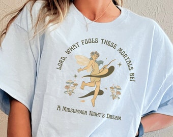 Midsummer Nights Dream Hoodie Mushroom Hoodie Poet Shirt Shakespeare Shirt Light Academia Fairy Core Shakespeare Gifts Book Quote Hoodie