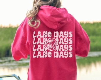 y2k Hoodie Lake Days Hoodie Lake Days Sweatshirt Vacation Cool Summer Hoodie Warm Summer Hoodie Coconut Girl Clothes Back Print Hoodie