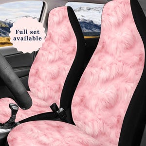 Pink Faux Fur Car Seat Covers Pink Steering Wheel Cover Pink Car Accessories New Driver Gift Cute Sun Shade Car Seat Cover Seat Belt Cover