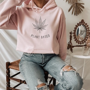 Sudadera con capucha a base de plantas Stoner Valentine Stoner Babe Alt Ropa Stoner Girl Stoner Regalos para sus accesorios Stoner Pot Head Shirt Girly Stoner