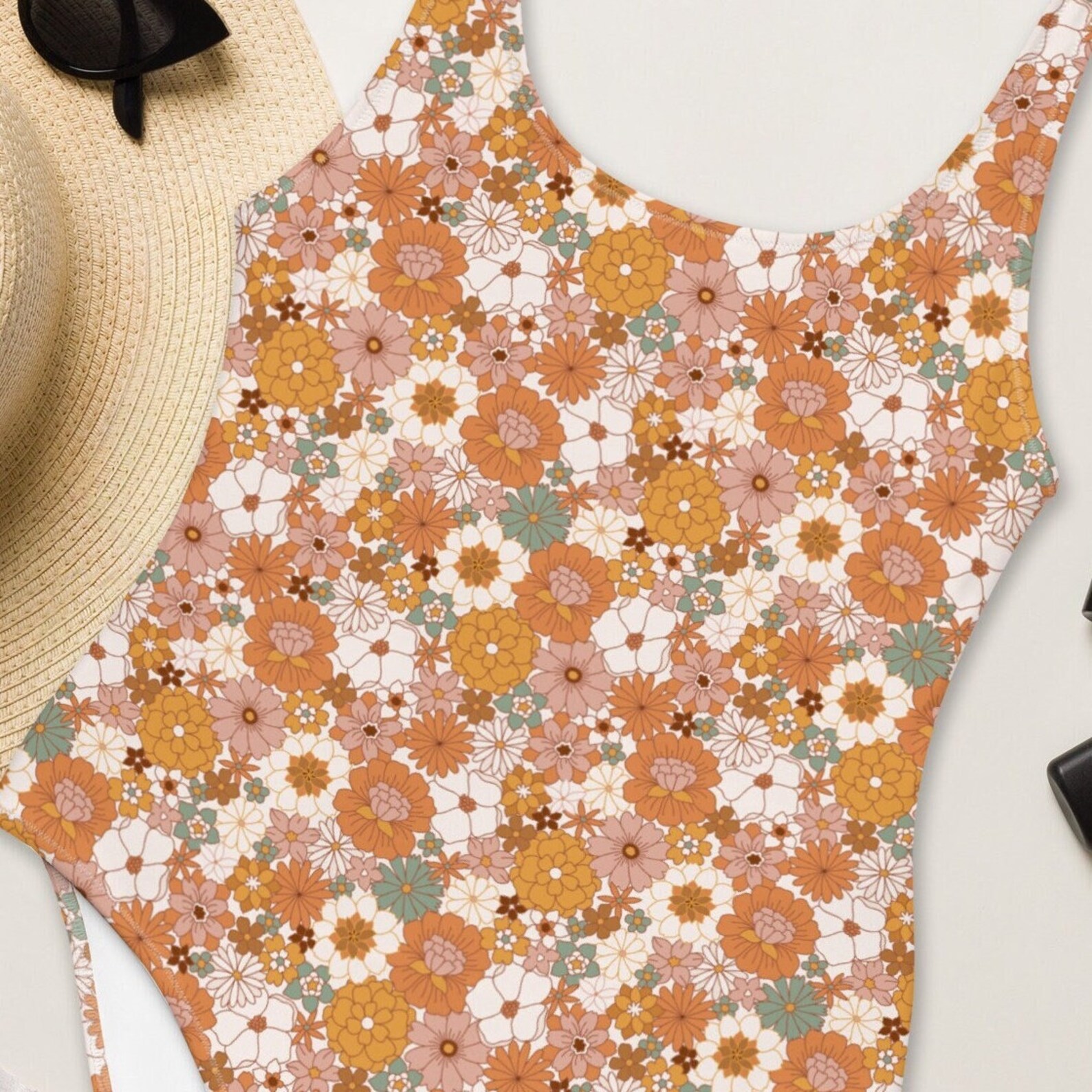 Retro Hippie One Piece Swimsuite