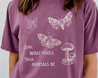 Shakespeare Shirt Shakespeare Midsummer Quote Fairy Grunge Poet Shirt Moth Shirt Fairy Grunge Shirt Dark Academia Shirt Fairycore Shirt