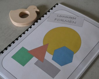 Shapes PDF Download Learning Folder/ Velcro Folder, Kindergarten, Preschool, Learning Shapes, Busy Book, Learning Binder