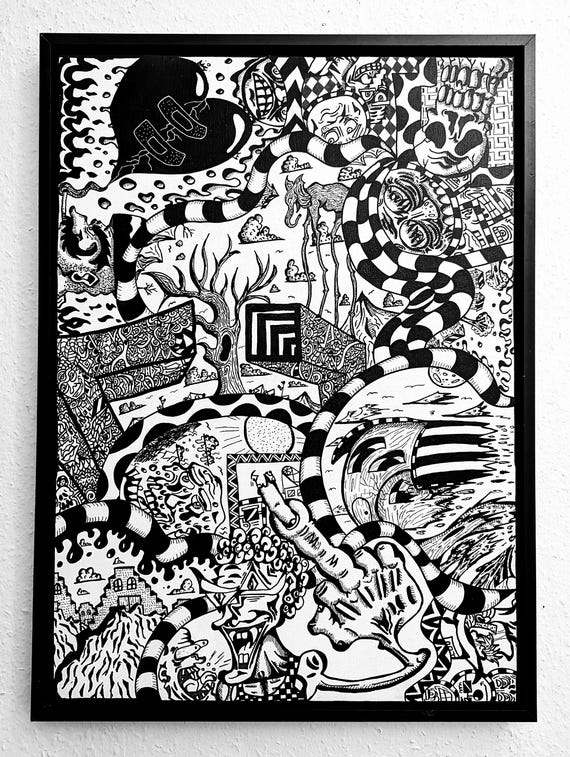 Impressions: "Frustration, Hate, Loss"/ 50 x 70 cm