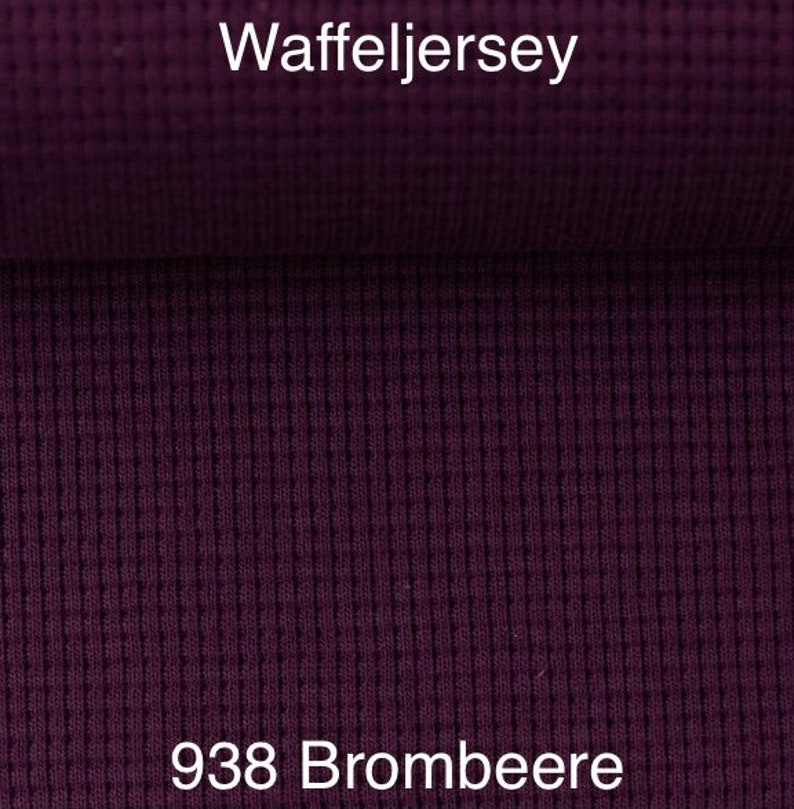 Waffle jersey Swafing Clarissa in 25 colors for DIY projects, unique fabrics 938 brombeere