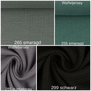 Waffle jersey Swafing Clarissa in 25 colors for DIY projects, unique fabrics image 3