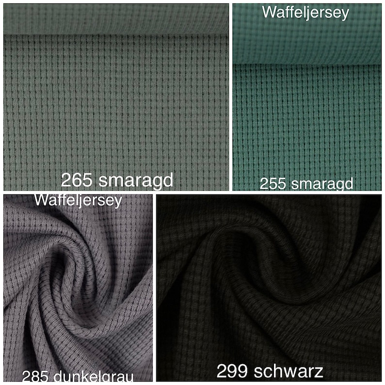 Waffle jersey Swafing Clarissa in 25 colors for DIY projects, unique fabrics image 3