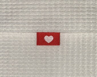 Weblabel | Herz | rot | Patch | Aufnäher | Patches | Etiketten | verschiedene Farben