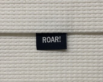 Weblabel | ROAR | schwarz | Patch | Aufnäher | Patches | Etiketten | verschiedene Farben