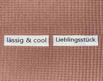 Weblabel | lässig & cool/Lieblingsstück | weiß | Patch | Aufnäher | Patches | Etiketten | verschiedene Farben