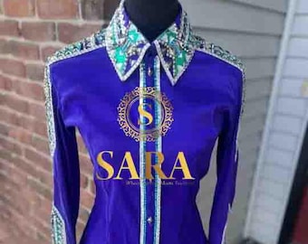 Showmanship Shirt Horsemanship Shirt Western Show Shirt Handmade Show Shirt Custom Size SS 56