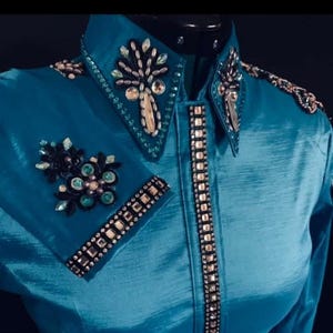 Western Show Shirt Horsemanship Shirt  Showmanship Shirt Handmade Show Shirt Custom Size  SS-49
