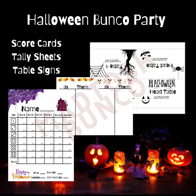Free Printable Bunco Score Sheets Halloween