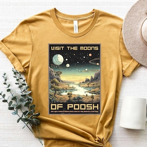 Doctor Who Travel Poster Premium Shirt | Moons of Poosh Sweatshirt | Unisex | Women's and Men's Lost Moon of Poosh T-Shirt & Sweatshirt