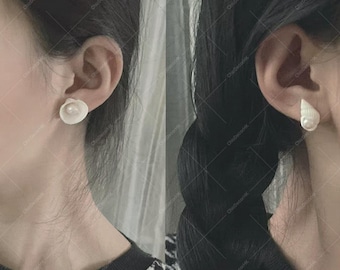 Pendientes de perla con forma de concha: un regalo de joyería playera para la costa