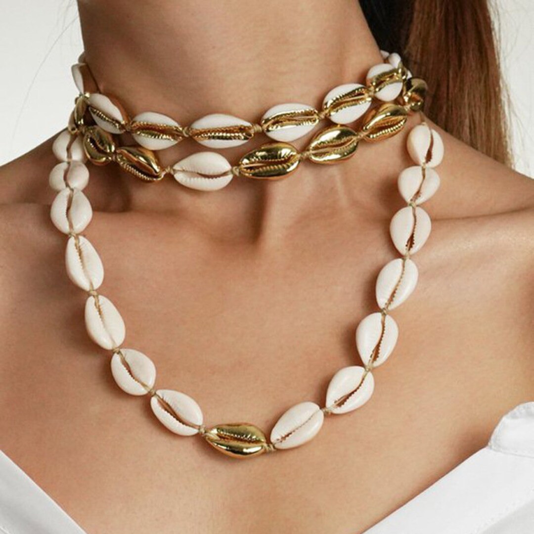 Puka Shell Necklace for Women Natural Gold Plated Choker - Etsy