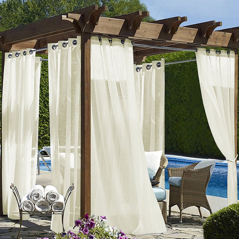 7 Color Waterproof and Rainproof Curtains for Outdoor Gazebo Etsy