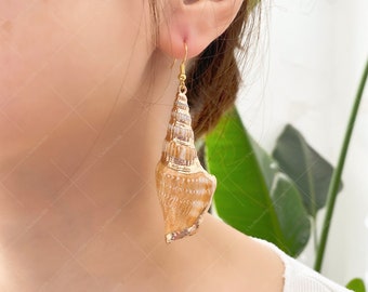 Handmade Gold Plated Shell Earrings | Bohemia Summer Beach Jewelry