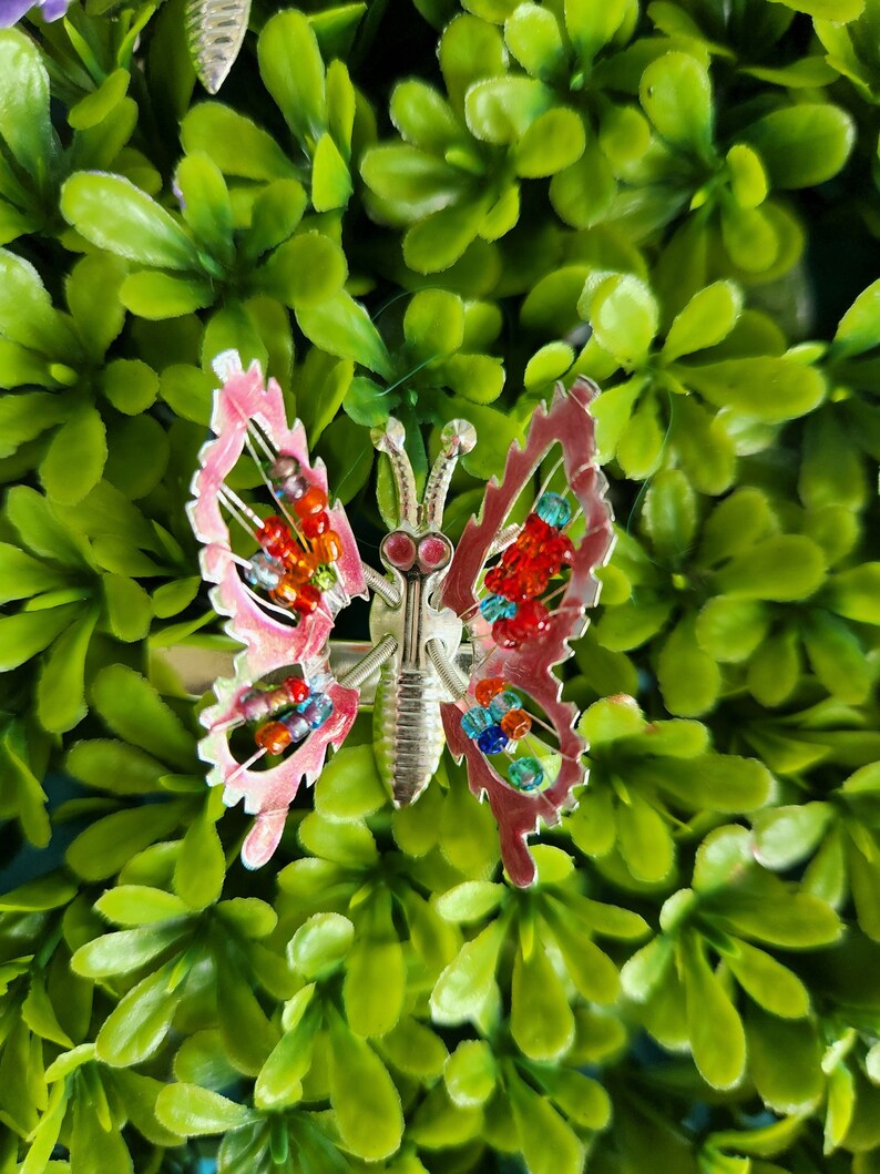Glitter Butterfly Moving Hair Clip Etsy