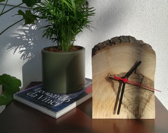 Handmade Wooden Clock, Wood Clock, Ash Tree, Analog, Home & Living