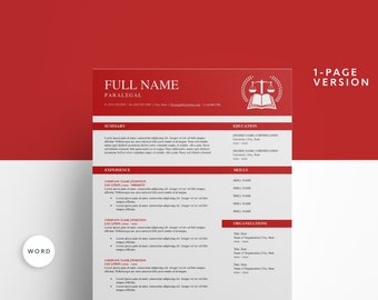 Mall för CV för paralegal