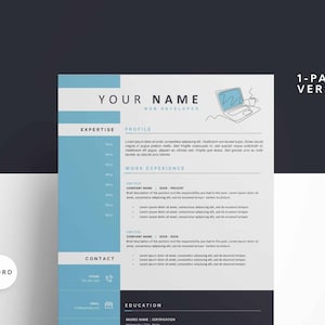 Web Developer Resume + Cover Letter & Reference Page ATS Compliant