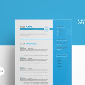 Front End Developer Resume Template