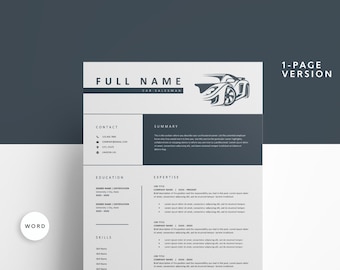 Modèle de CV de vendeur de voitures