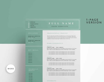 Mall för CV för säljare + personligt brev och referenssida