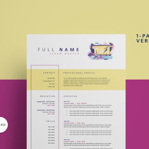 Può includere: Un modello di curriculum con sfondo viola e intestazione gialla. Il modello è progettato per uno Scrum Master e include sezioni per informazioni di contatto, profilo professionale, istruzione, esperienza e competenze.