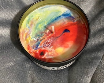 Tie Dye Candle