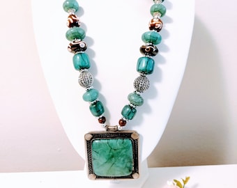 Drip Gemstone Beads Tibetan Silver Marcasite XMAS Jewelry Charm Pendant 14x20mm 
