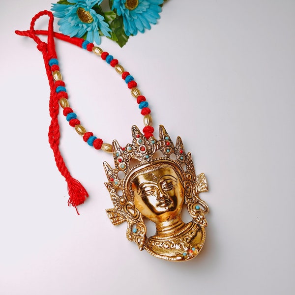 Tibetan Necklace, Green Tara Necklace, Pendant Necklace, Nepali Necklace, Nepali Jewelry, Boho Jewelry, Tibetan Jewelry, Nepali Jewelry