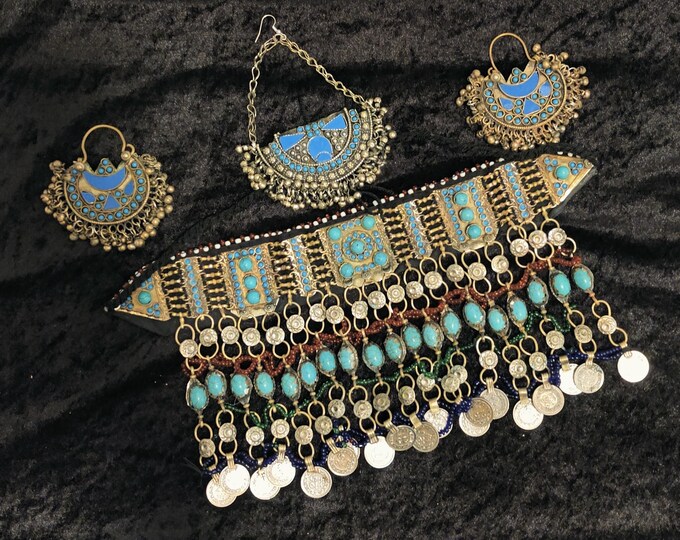 Vintage Afghan Necklace, Afghan Jewelry, Afghani Jewelry, Kuchi