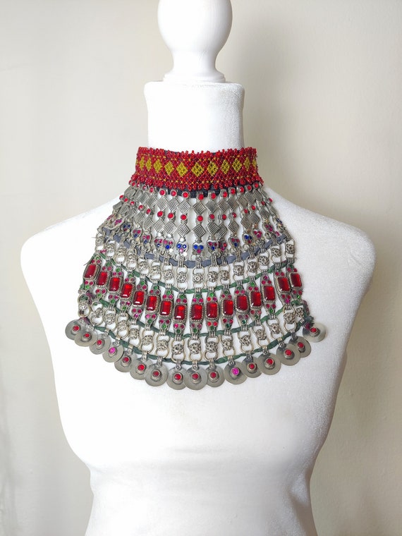Vintage Kuchi Necklace, Vintage Afghan Jewelry, V… - image 4