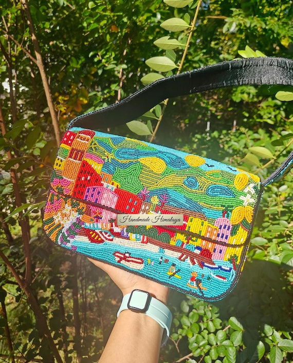Cinque Terre Beaded Bag | Italian Riviera Shoulder Purse