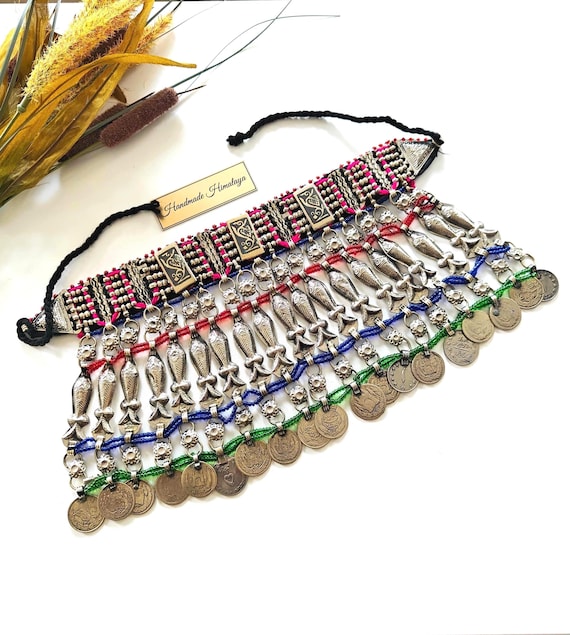 Vintage Hazara Fish Necklace | Afghan Kuchi Tribal Statement Jewelry