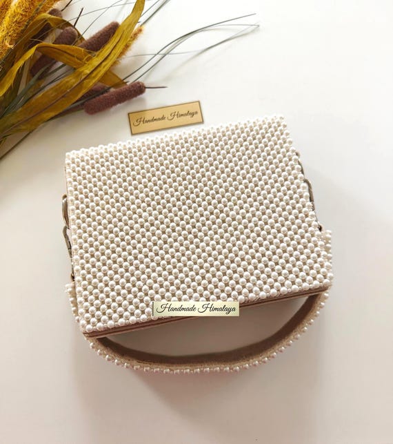 Pearl Beaded Bag | Bridal Wedding Shoulder Purse