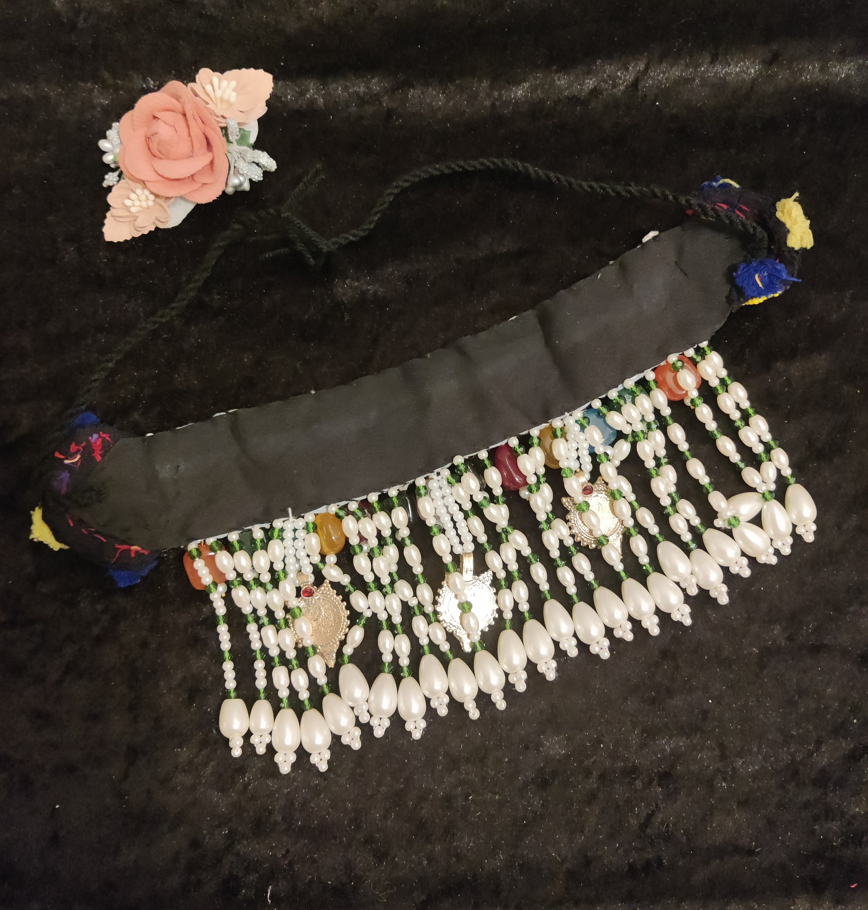 Vintage Afghan Beaded Choker White Beaded Choker Afghani Etsy