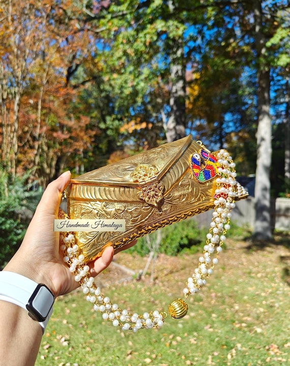 Vintage Brass Bridal Purse | Indian Wedding Statement Bag