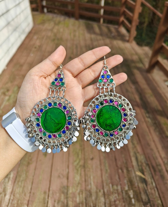 Multicolor - Ethnic Tribal Tibetan Earrings from Himalaya 23