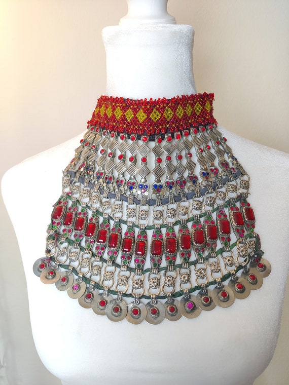 Vintage Kuchi Necklace, Vintage Afghan Jewelry, V… - image 3